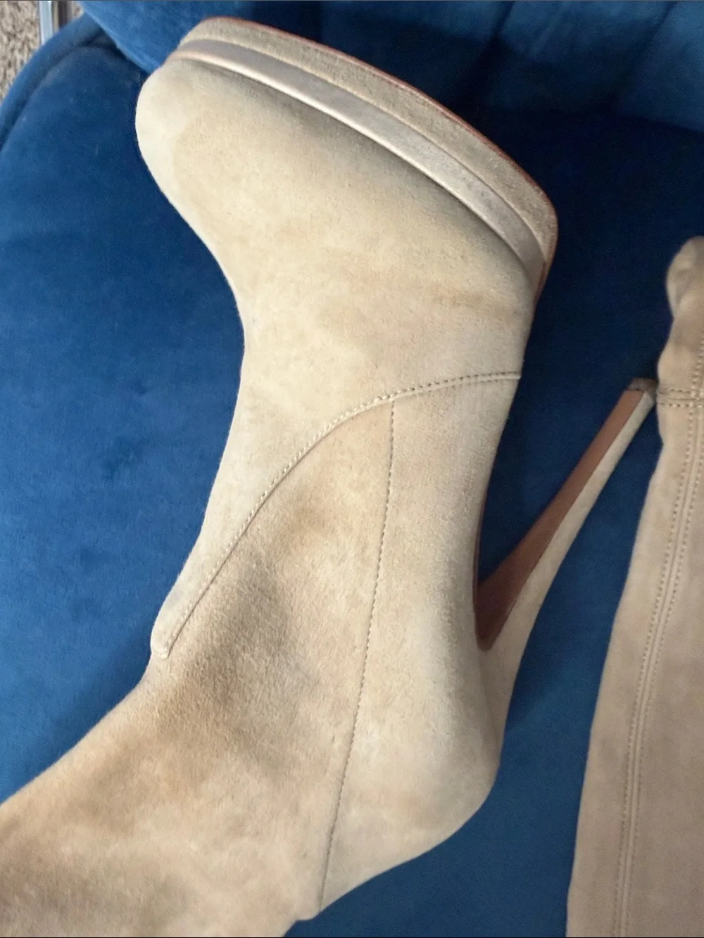 Casadei Women’s Over-The-Knee Platform Stiletto Boots - Tan Suede